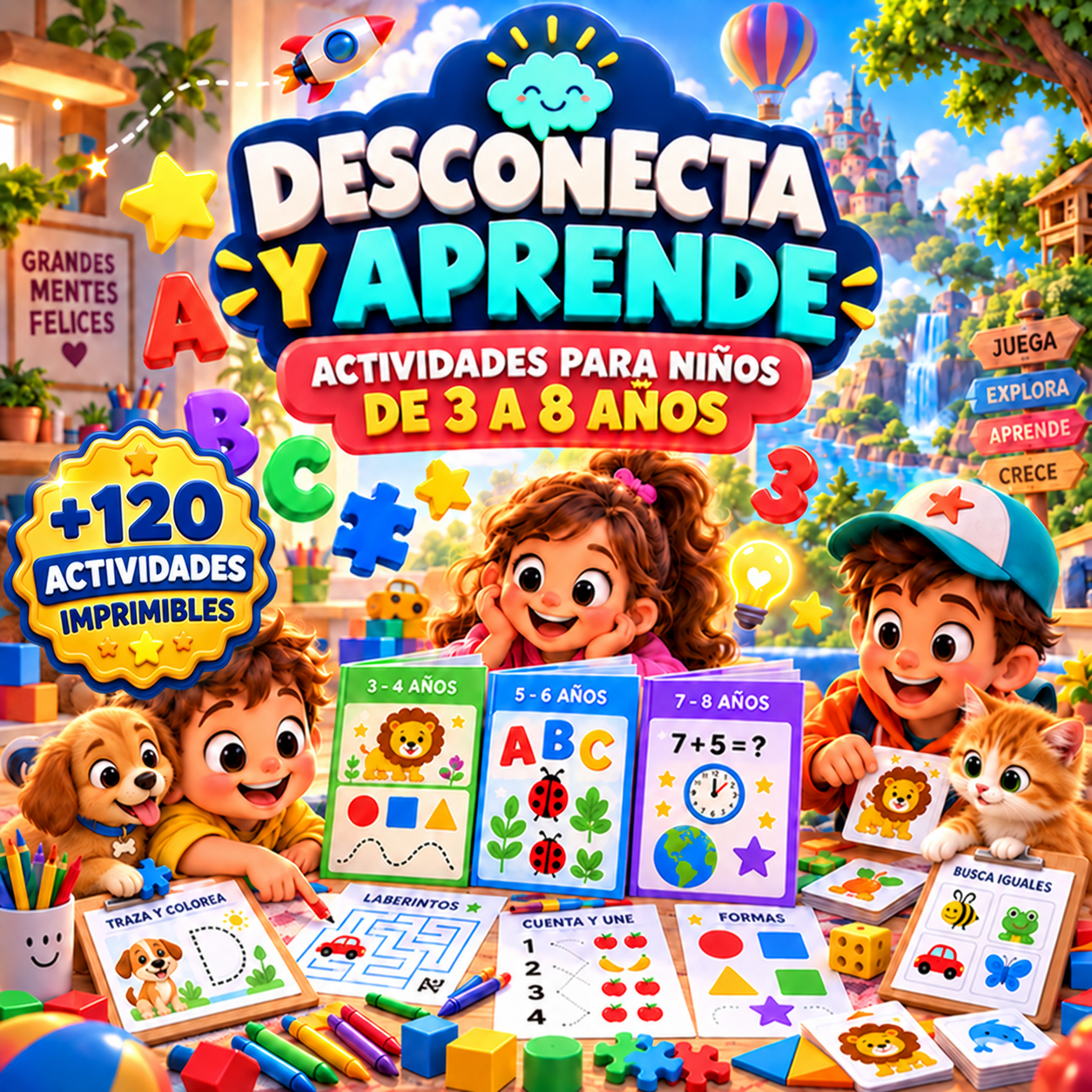 Desconecta y Aprende, actividades para niños de 3 a 8 años
